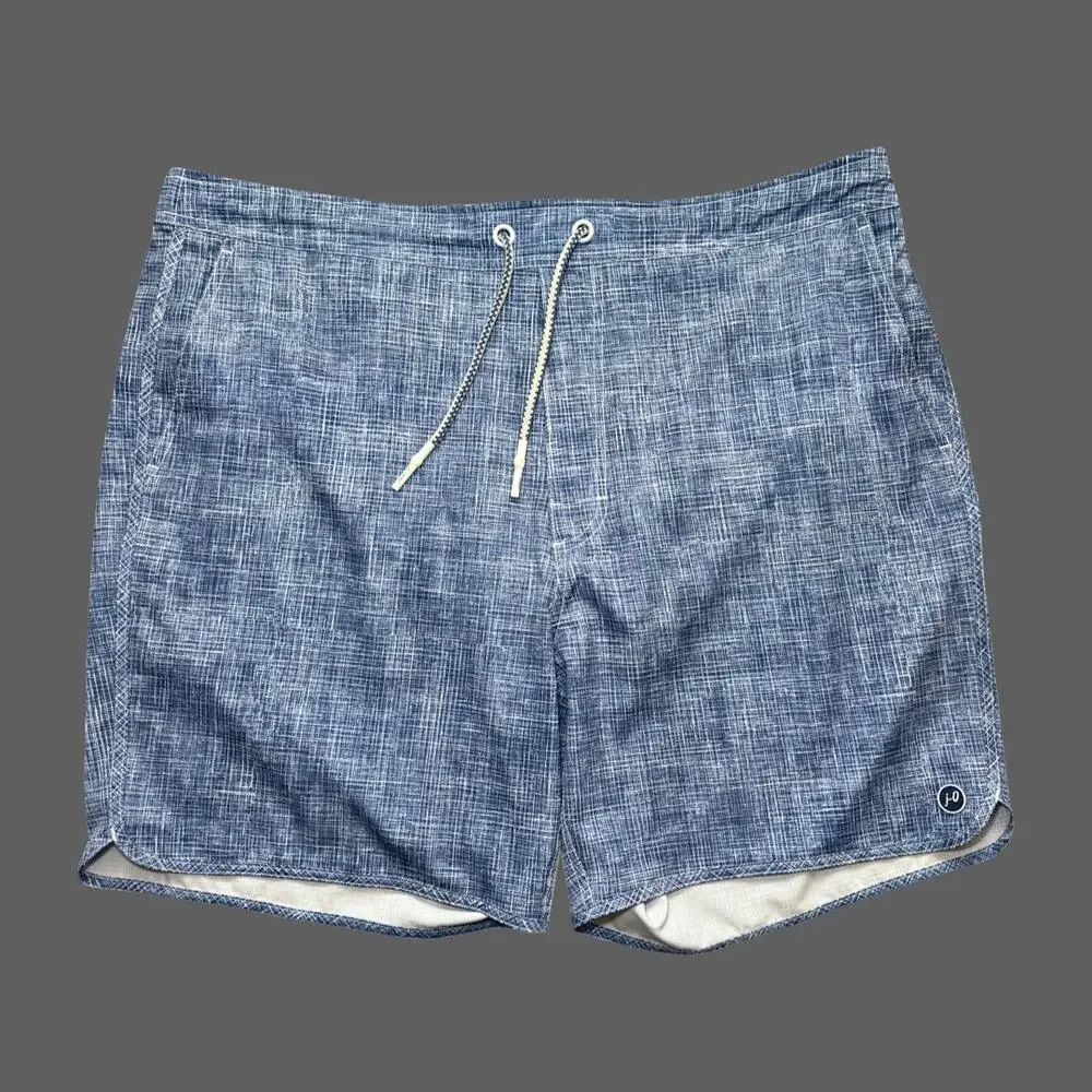 Johnnie-O Ariba Blue Lake Patterned Swim Trunks XL